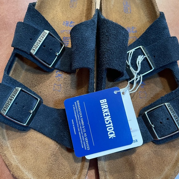 NWT Birkenstock Arizona Sandals. Navy Blue. - Picture 3 of 4